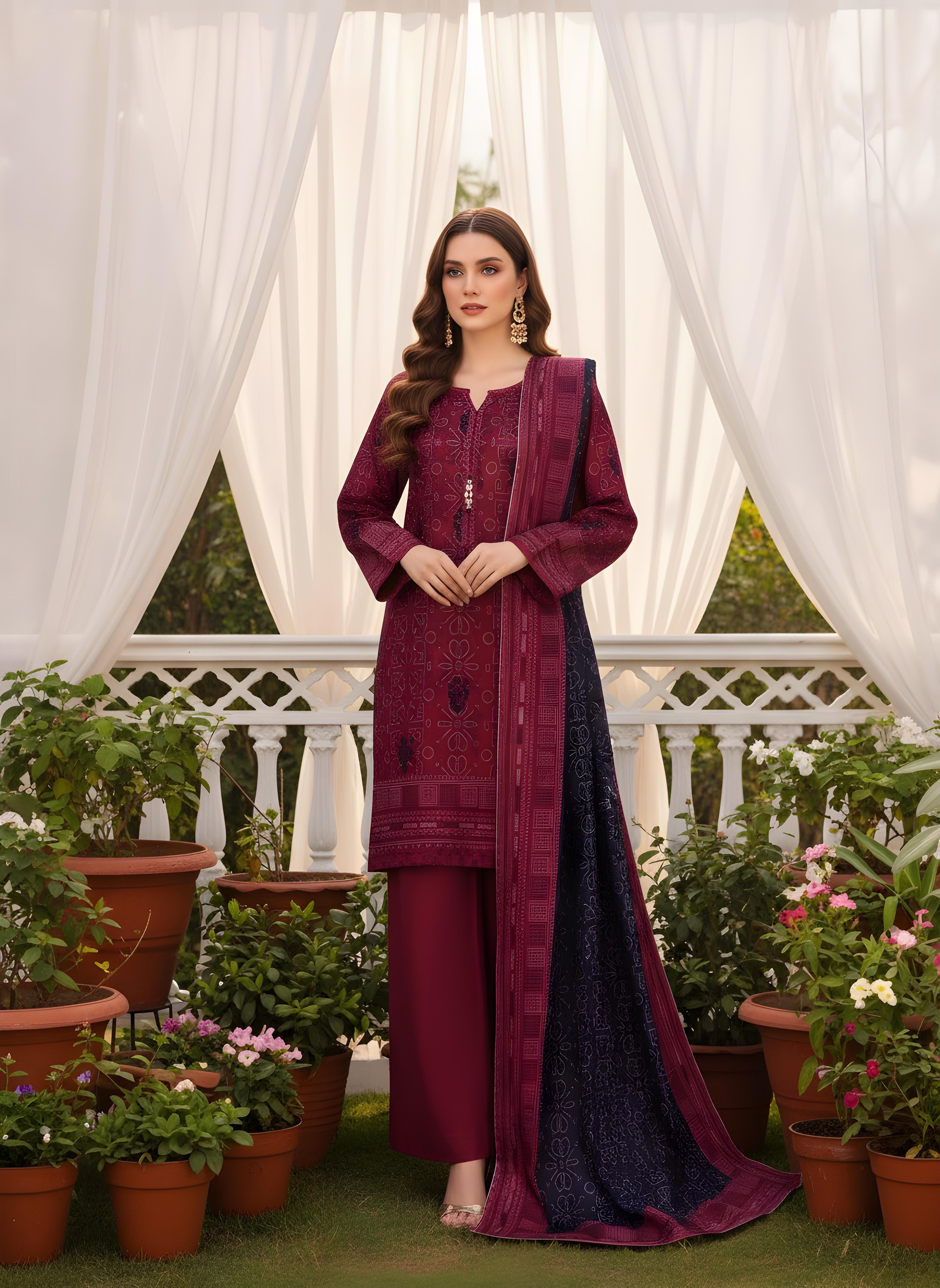 Cherry Bloom  - SB Printed Khaddar