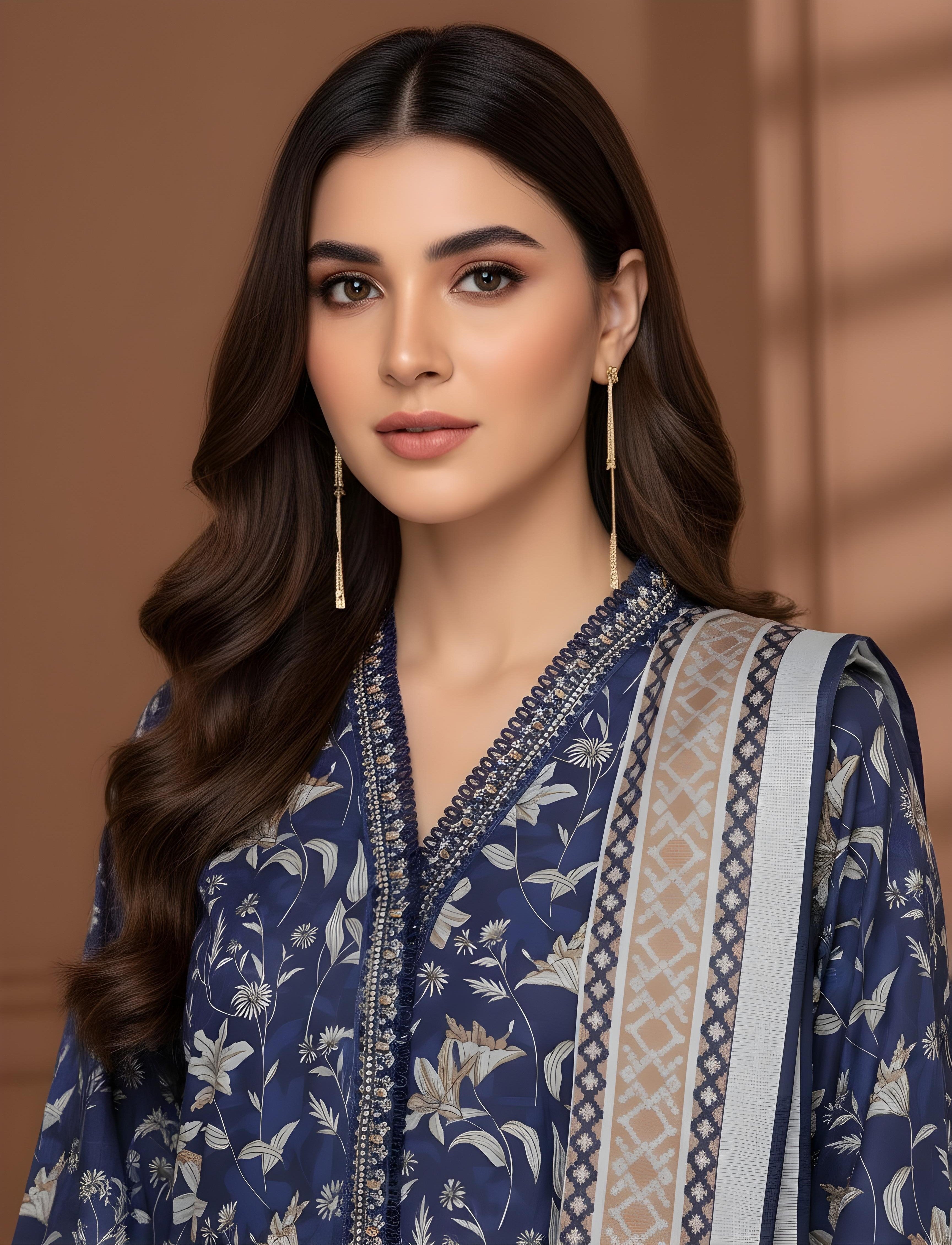 Royal Azure- SB Printed Khaddar