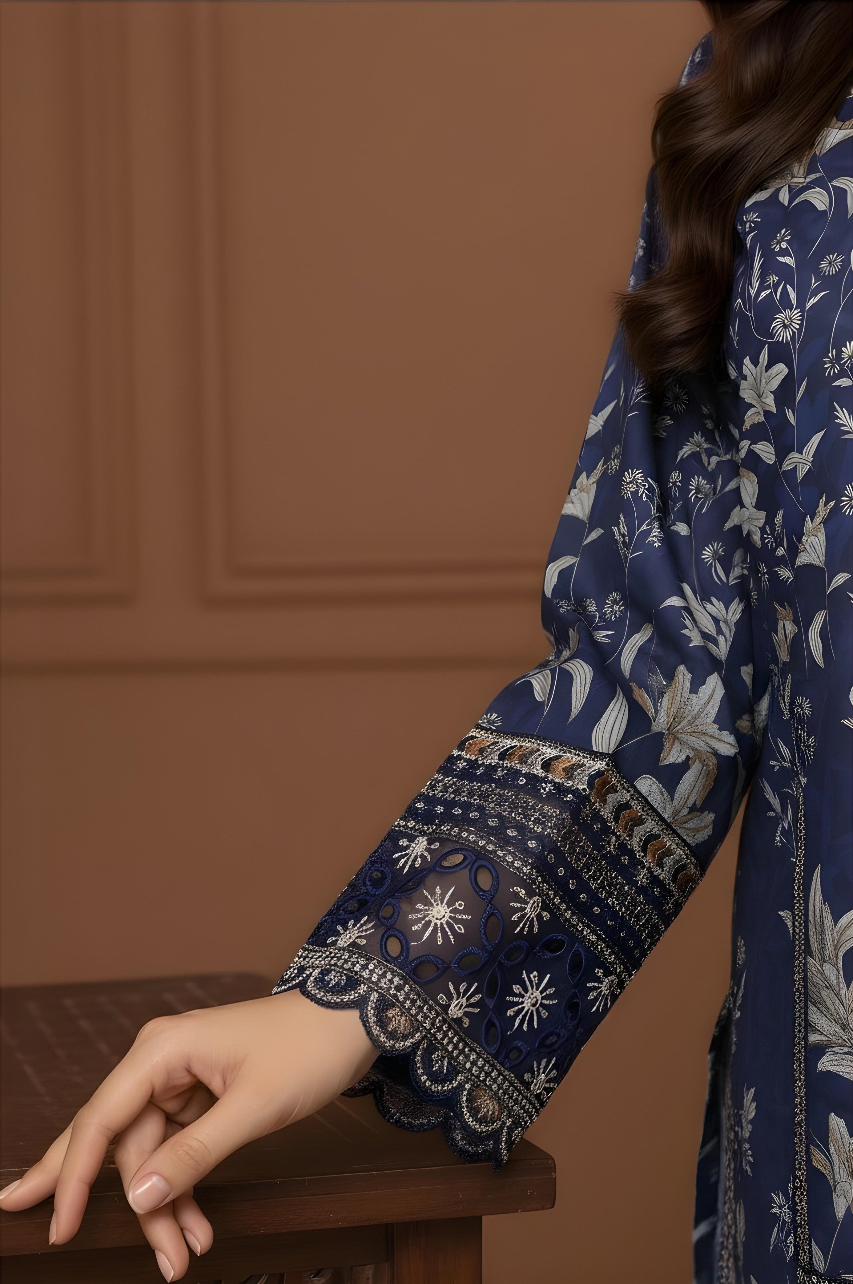 Royal Azure- SB Printed Khaddar