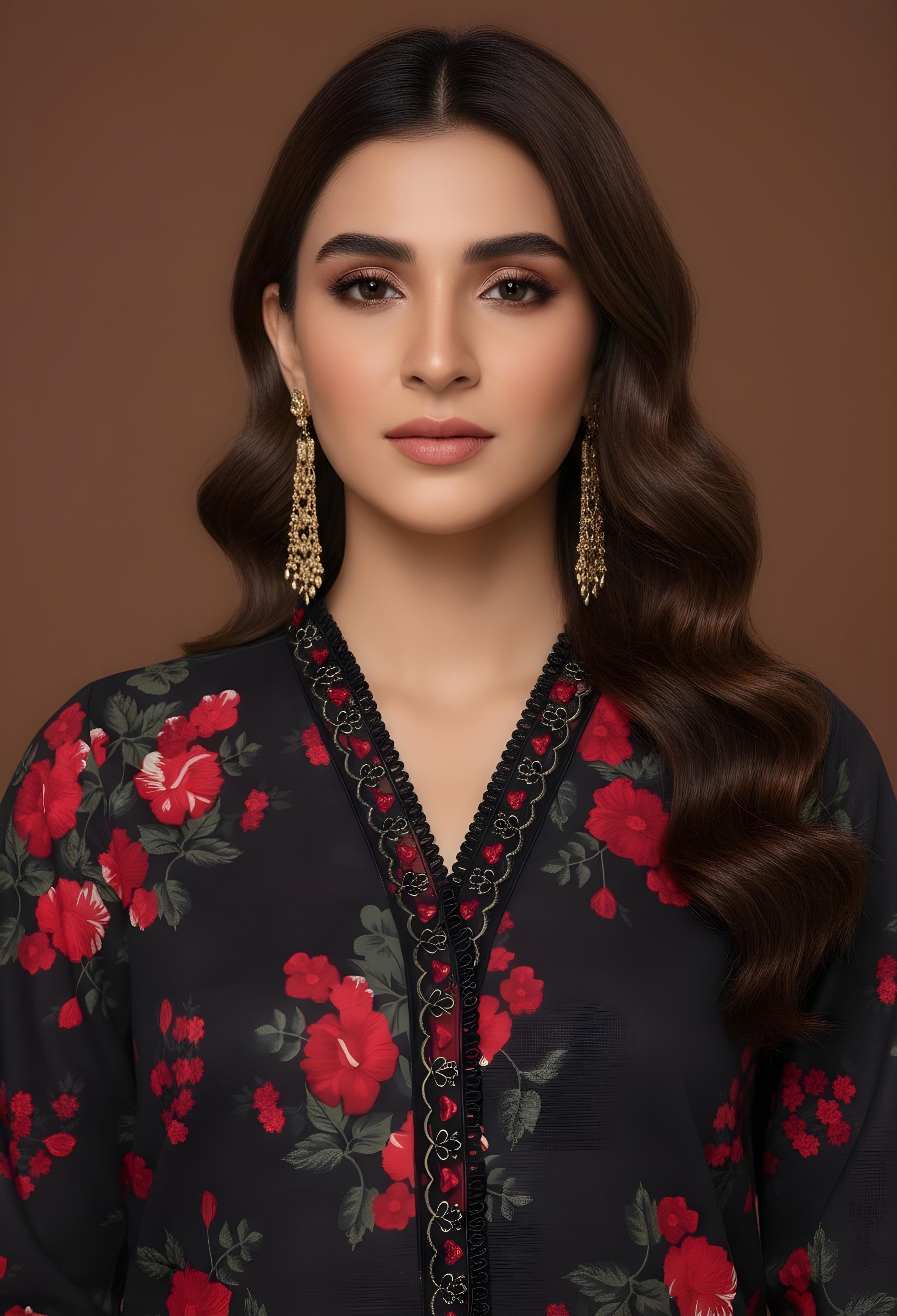 Midnight - SB Printed Khaddar