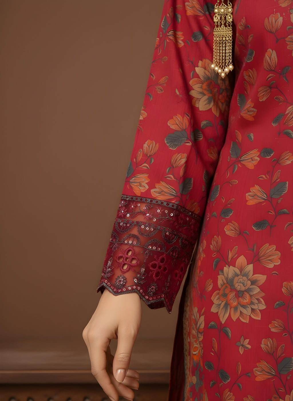 Rust Reverie - SB Printed Khaddar