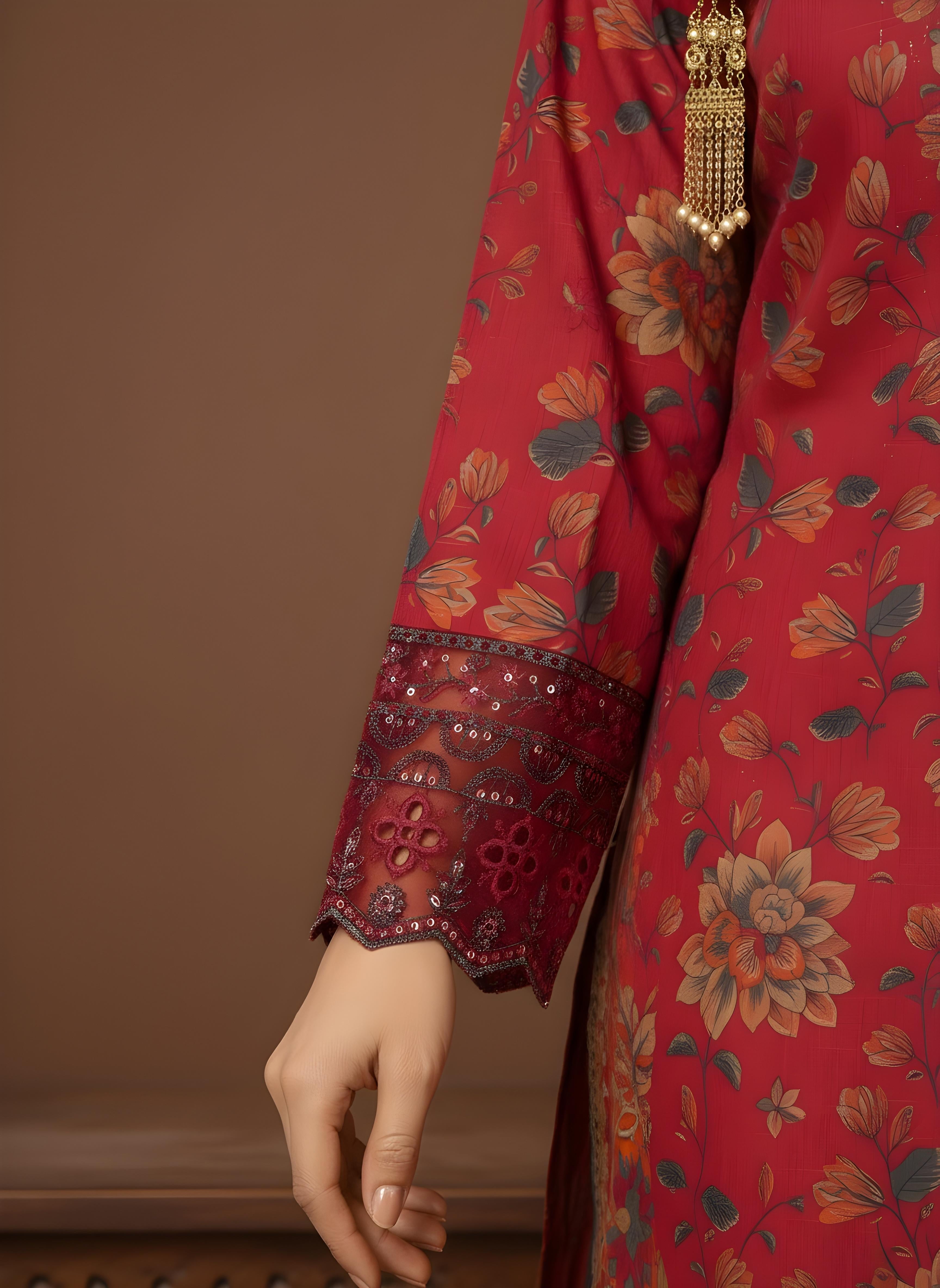 Rust Reverie - SB Printed Khaddar