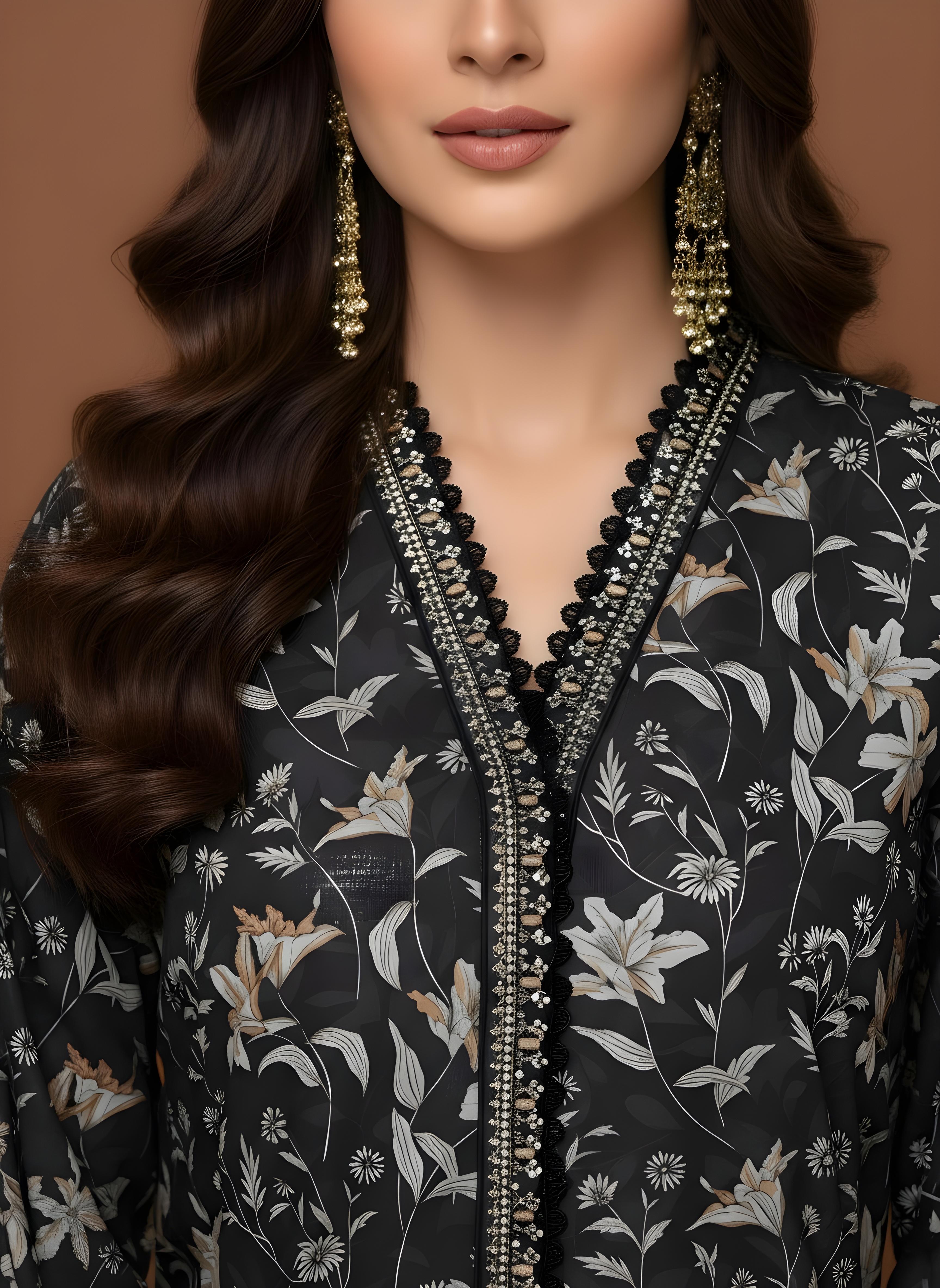 Noir Ivy - SB Printed Khaddar