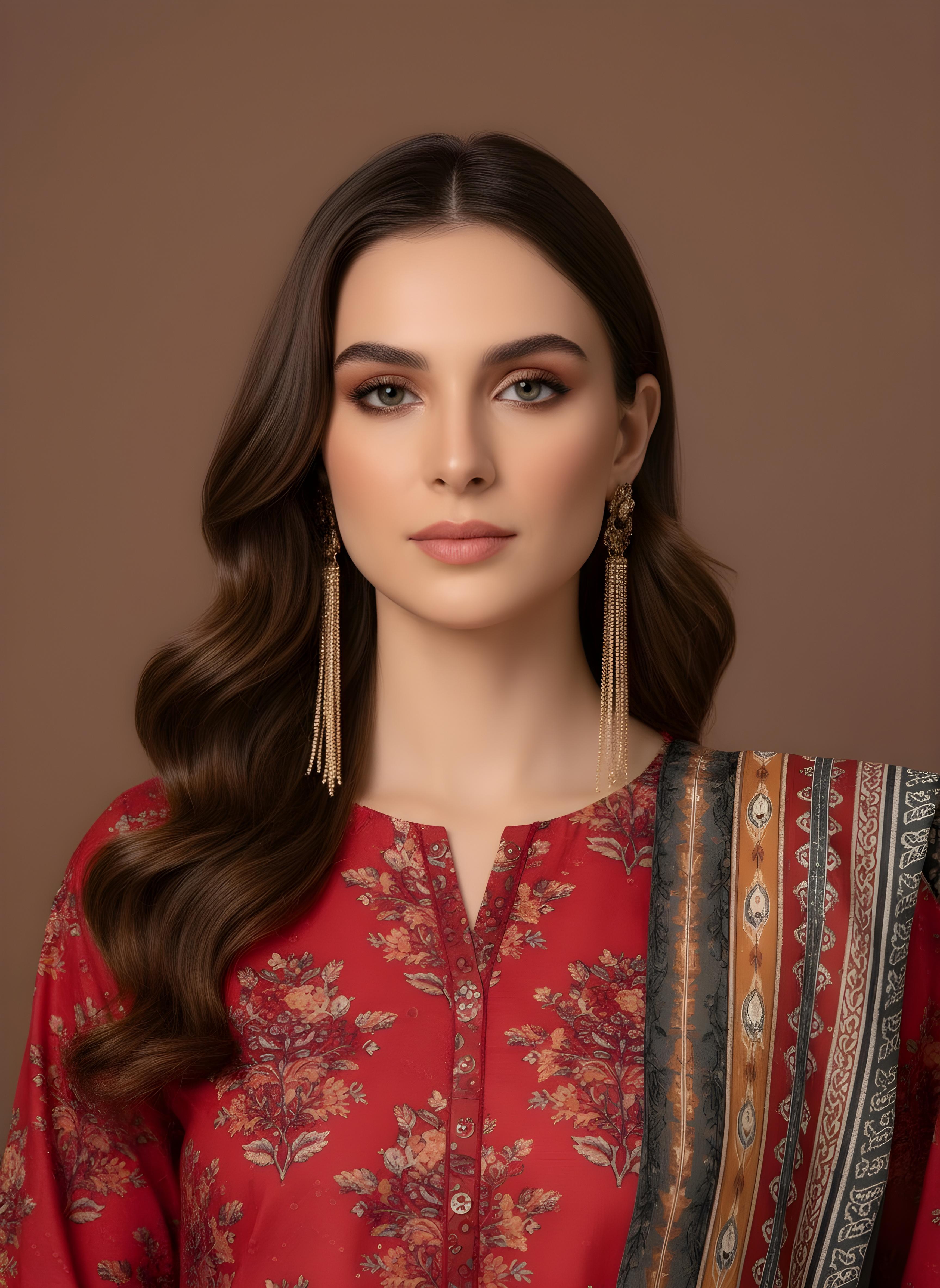 Crimson - SB Printed Khaddar