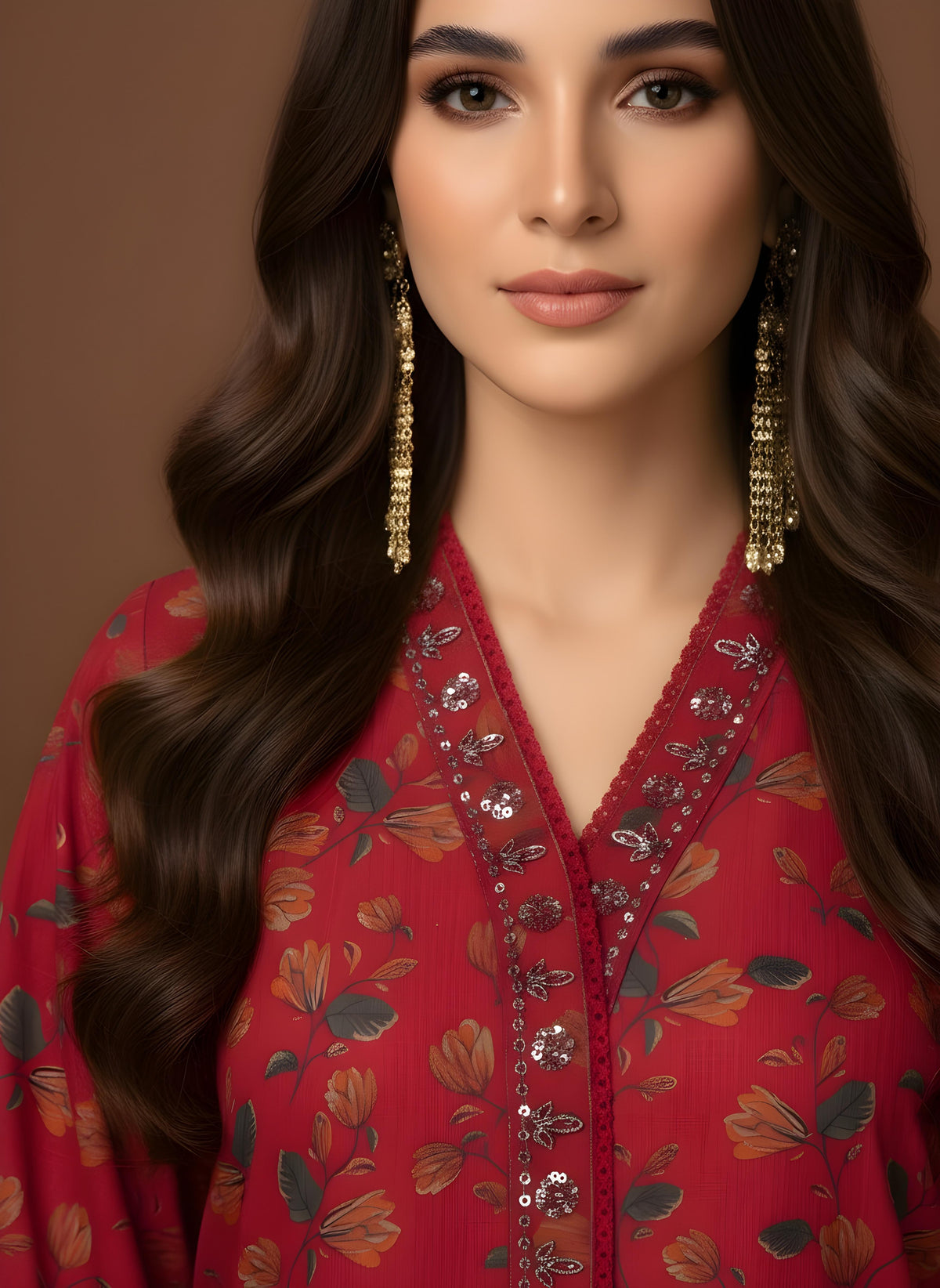 Rust Reverie - SB Printed Khaddar