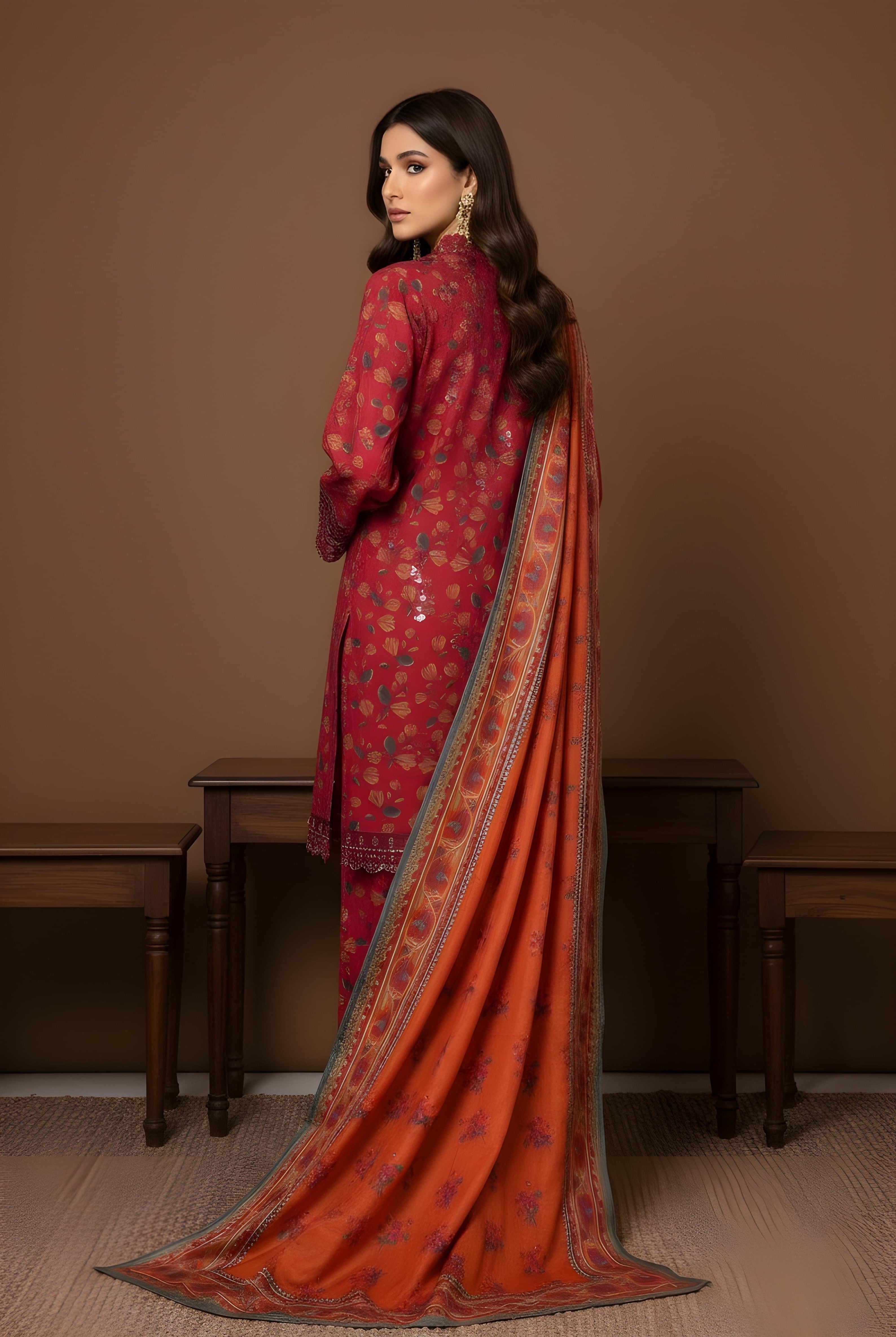 Rust Reverie - SB Printed Khaddar