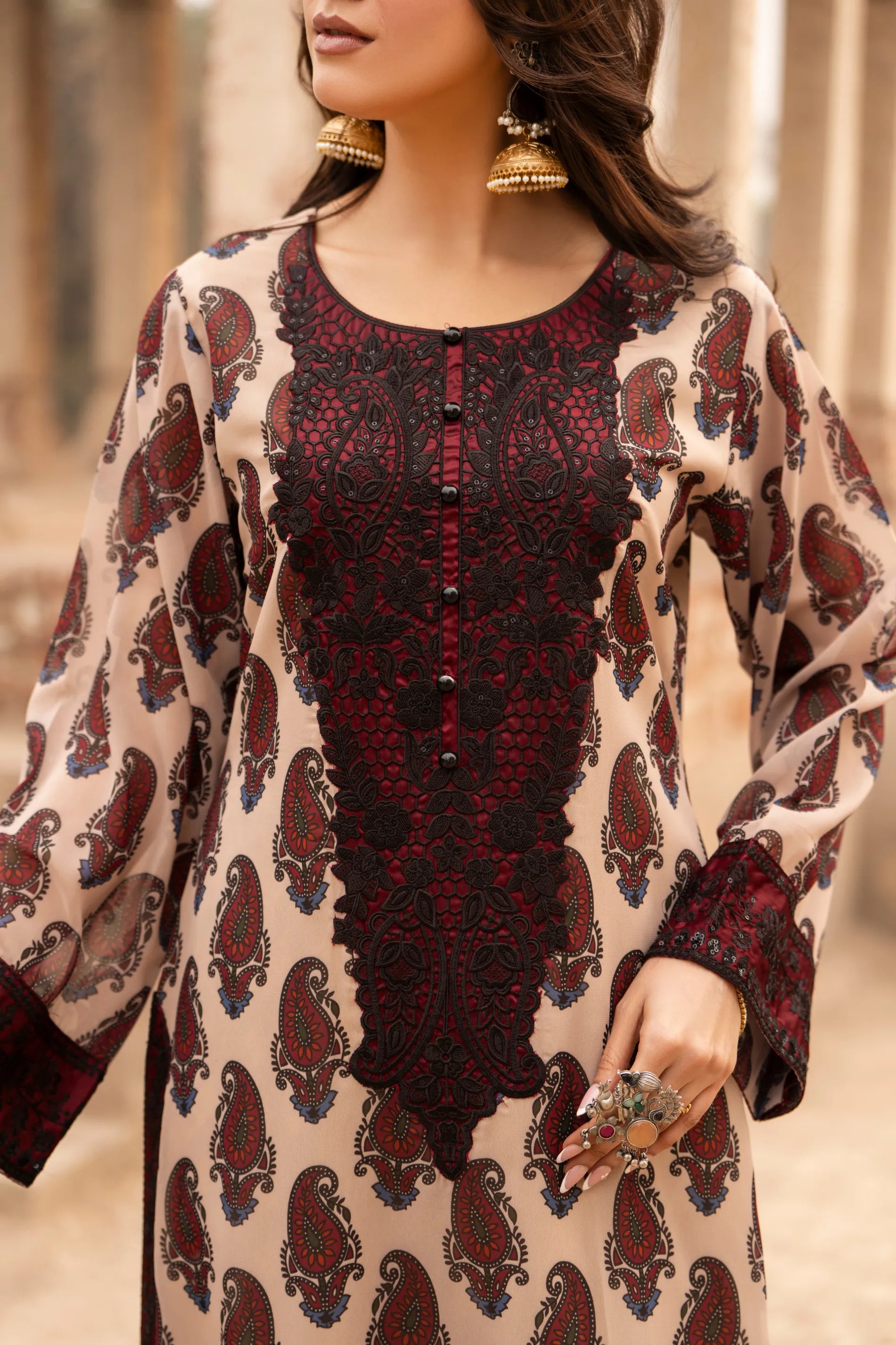 Karma-Aura- Wine Maroon F-516