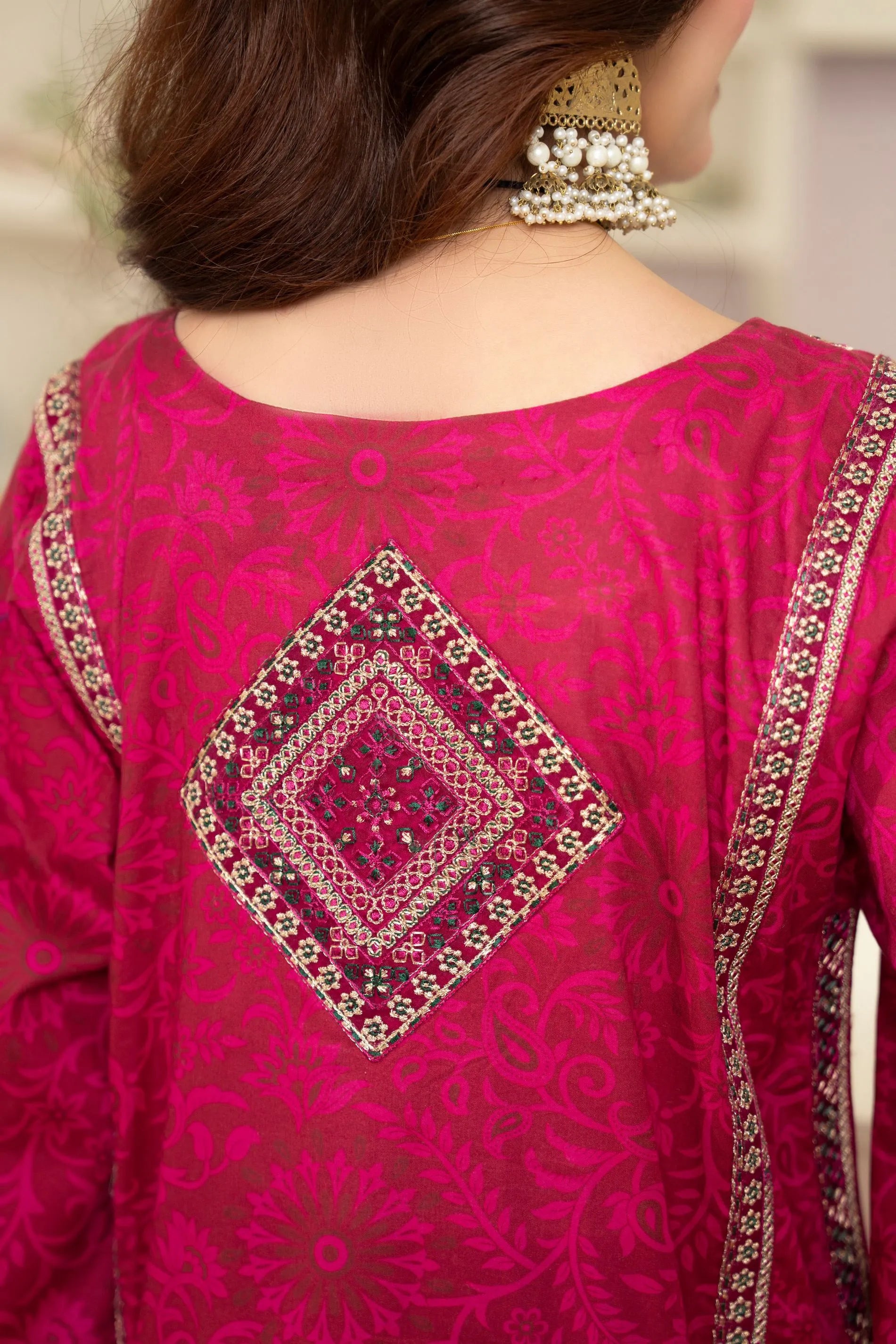 Karma Flora 1595 Cerise Pink