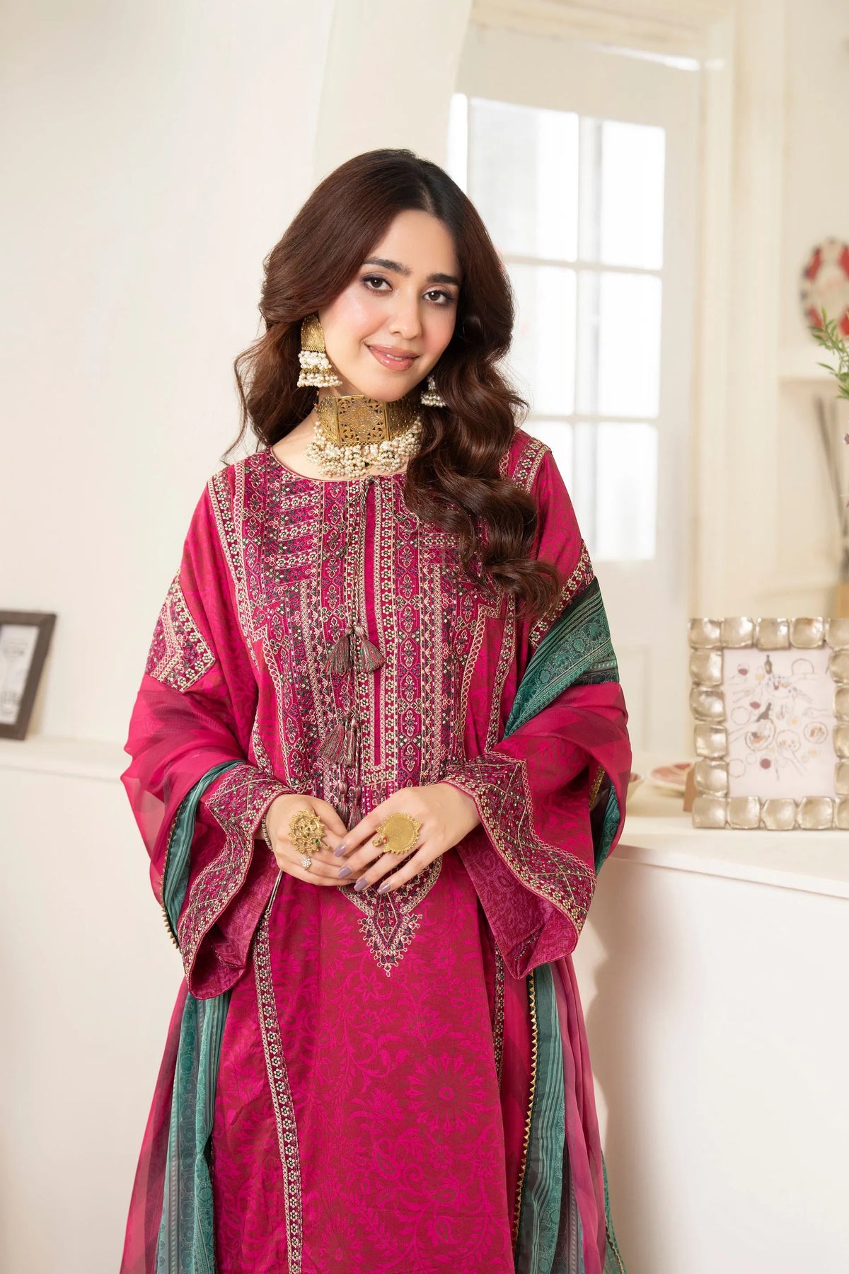 Karma Flora 1595 Cerise Pink