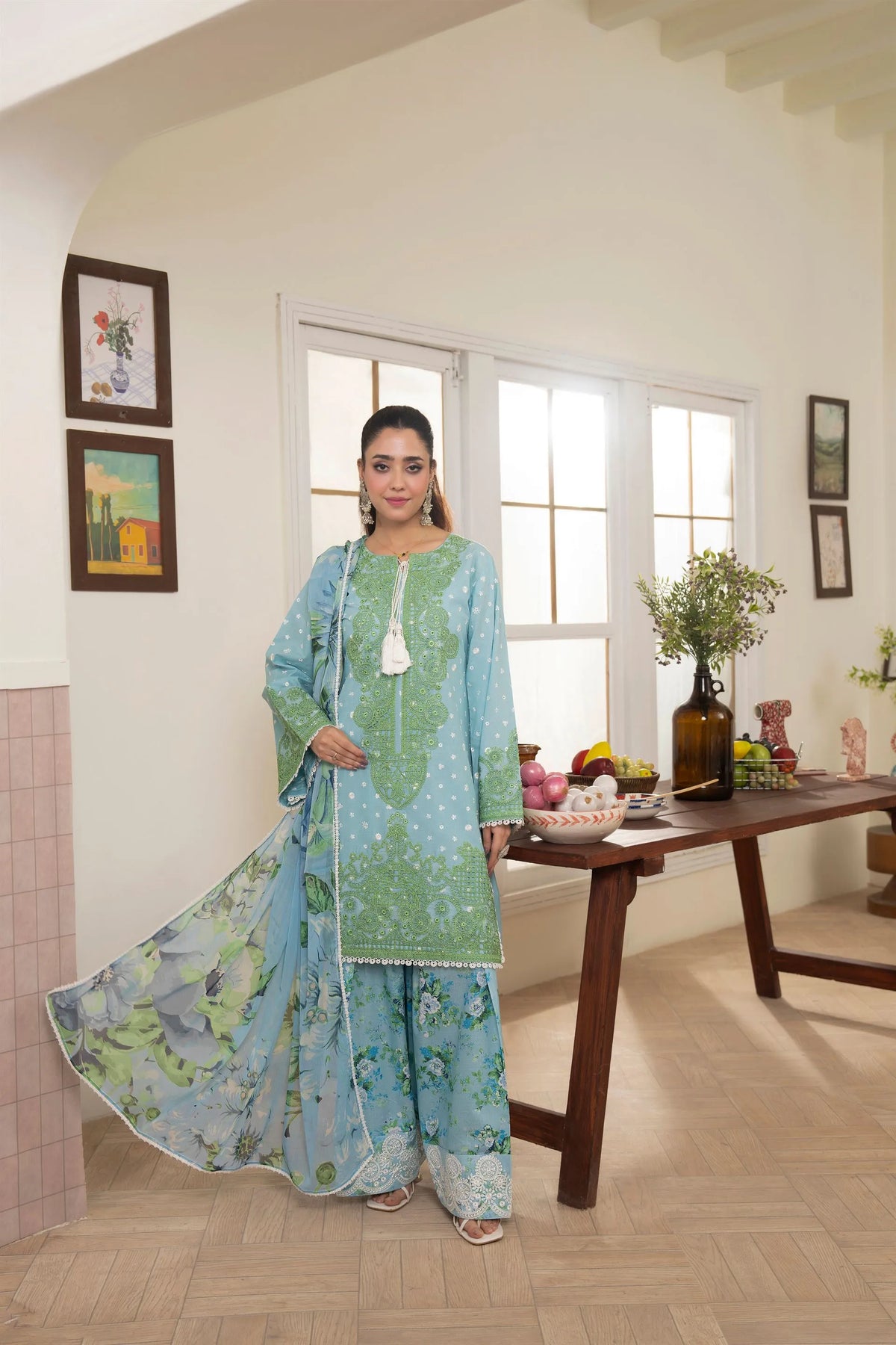 Karma Flora 1599 Misty Blue