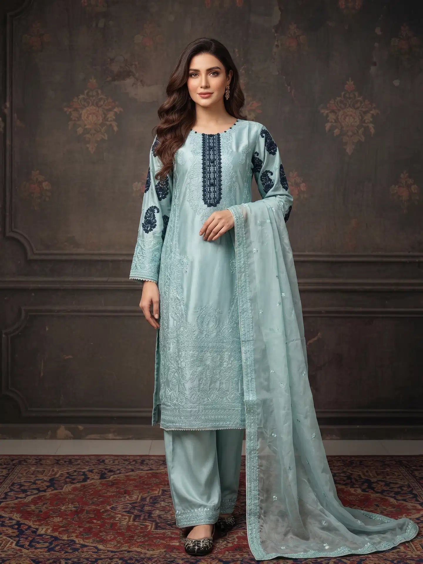 Sherrys Silk - Frosty Aqua