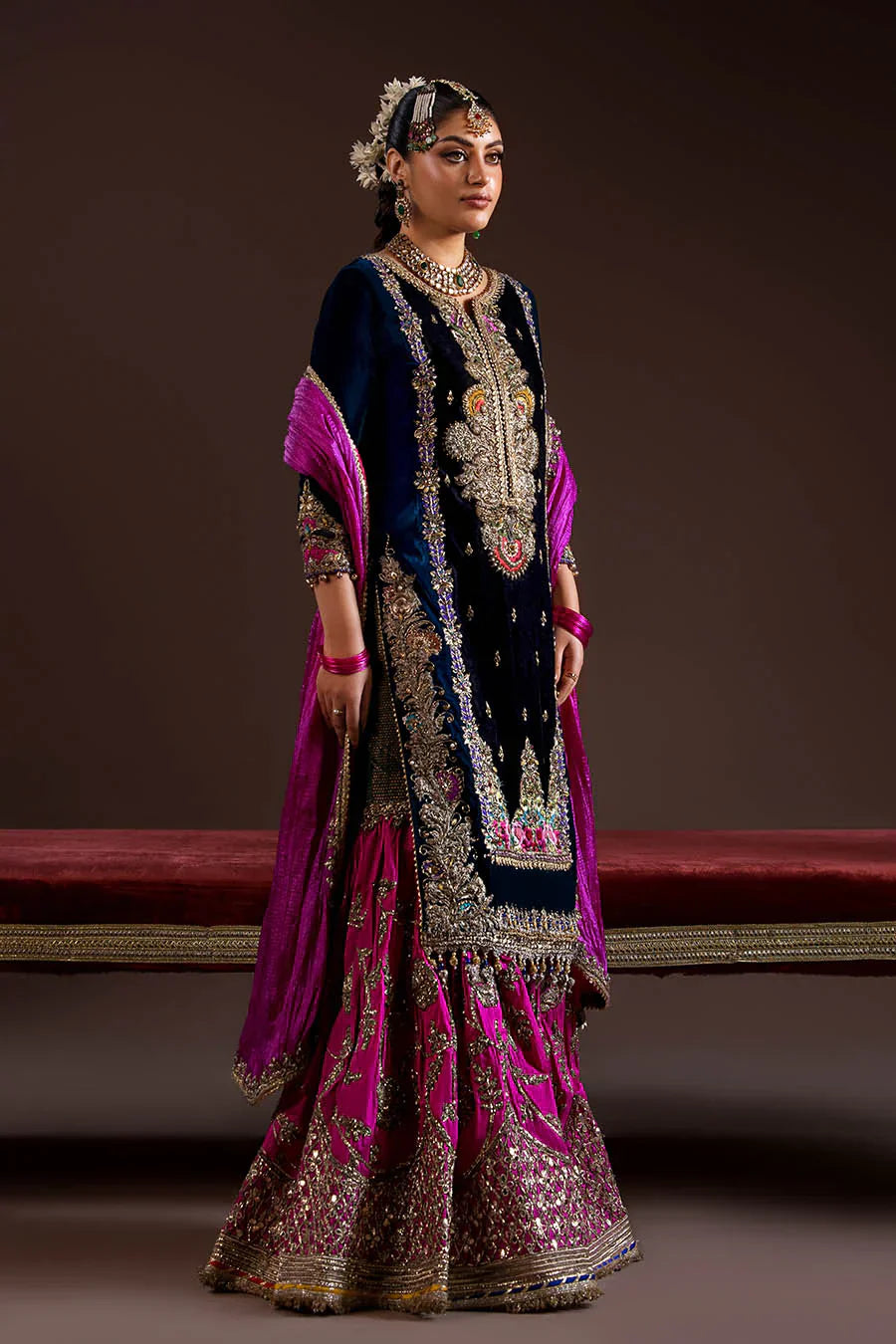 P-292 With silk dupatta