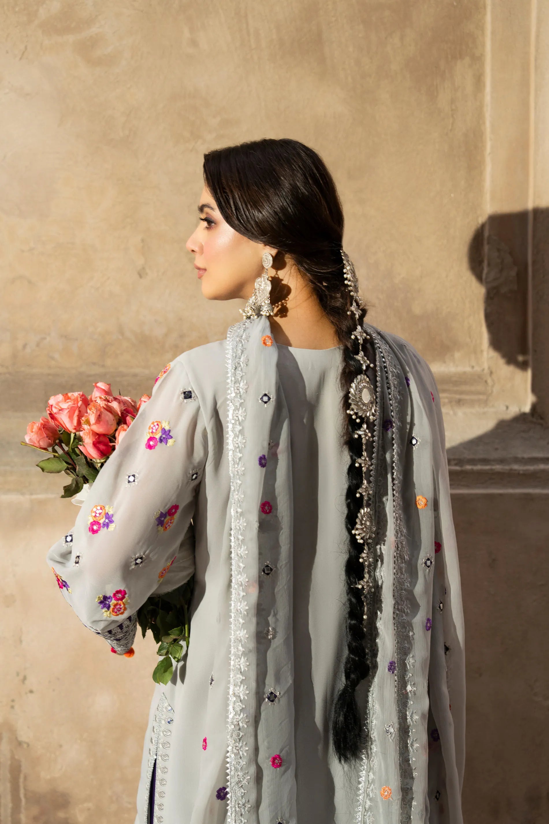 Karma - Saj Dhaj - F-526  Silver & Royal