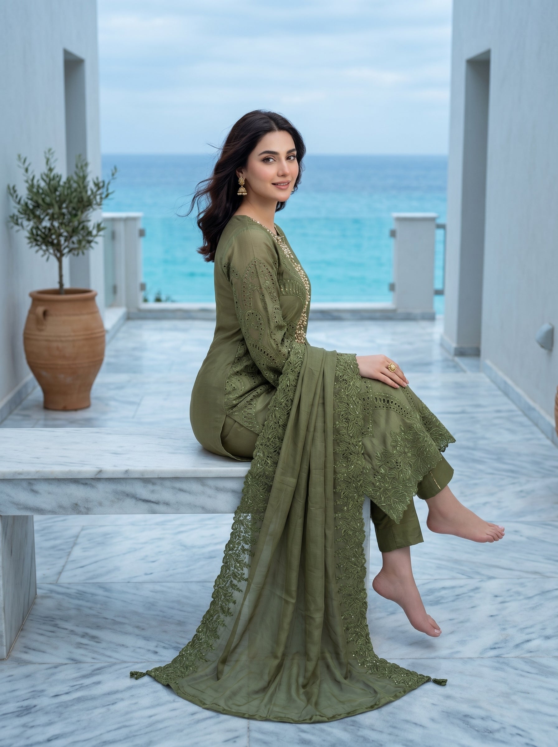 Sherrys Silk - Olive Mystique