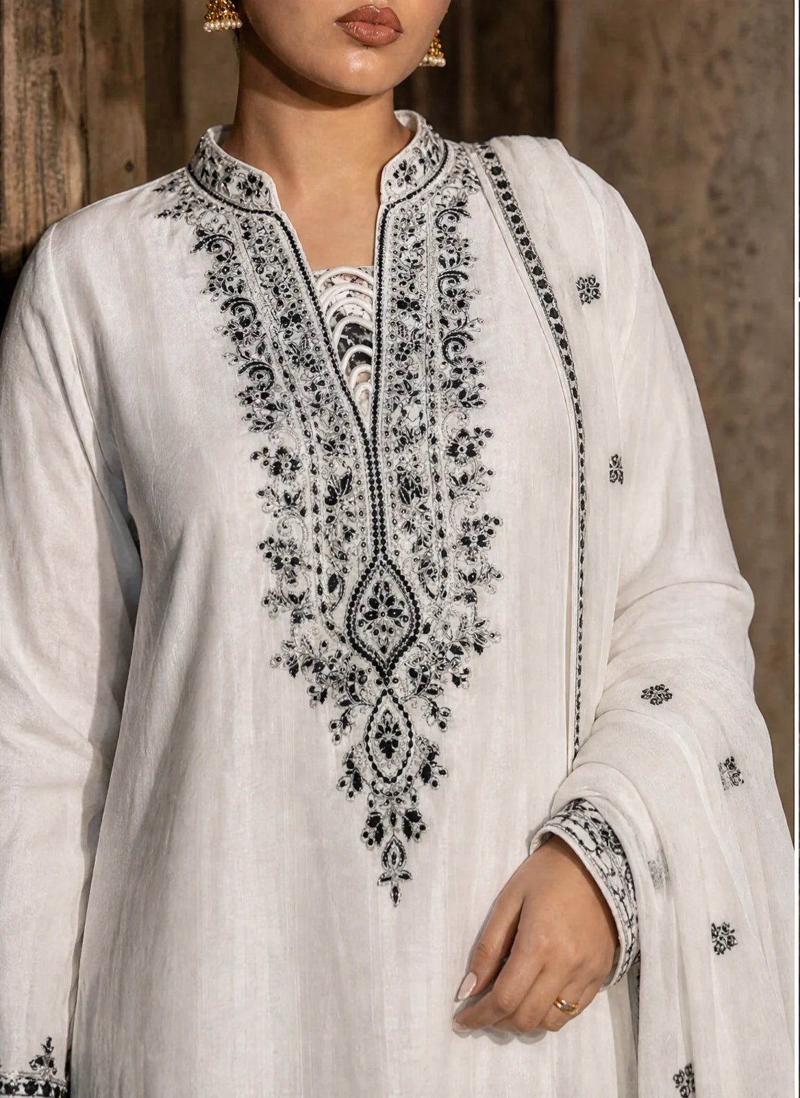 Selene - 3 Piece Embroidered Silk viscose